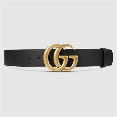 women's thin black Gucci belt